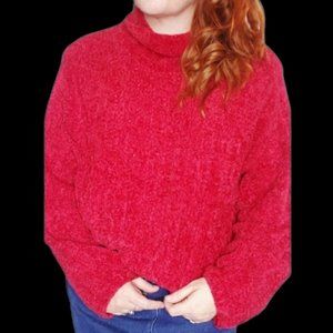 5for $25 burgandy Chanelle soft like knit sweater